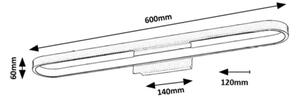 Rabalux 75056 ODRAN - Iluminare LED pentru oglindă de baie, 18W/230V, IP44, 60 cm
