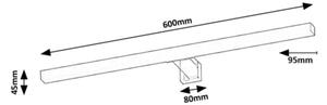 Rabalux 75049 - Aplică LED pentru oglindă de baie OLIRO LED/9W/230V IP44 60 cm crom