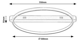 Rabalux 71347 - Plafonieră LED BELIZA LED/45W/230V 3000K 50x55 cm auriu