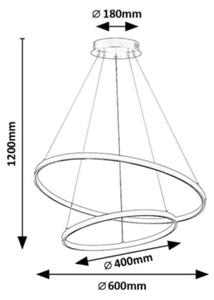 Rabalux 72348 - Lustru suspendat LED reglabil pe cablu BELIZA LED/75W/230V 3000-6500K + telecomandă