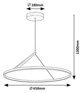 Rabalux 72352 - Lustră LED pe cablu RENARA LED/40W/230V 3000K