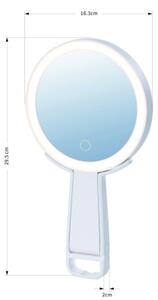 Immax 09103L - Oglindă cosmetică SWEET LED+CCT, dimabilă, 3W/5V, albă