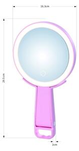 Immax 09102L - Oglindă cosmetică dimabilă LED CCT SWEET, 3W/5V, roz