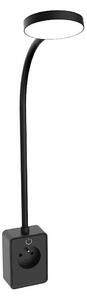 Rabalux 71283 - Lampă de perete LED dimabilă TIVRO E 4W/230V cu port USB pentru priză, negru