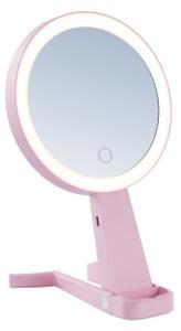 Immax 09102L - Oglindă cosmetică dimabilă LED CCT SWEET, 3W/5V, roz