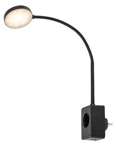 Rabalux 71284 - Lampă de perete LED dimabilă TIVRO 4W/230V cu port USB pentru priză, neagră