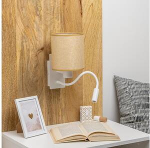 Lampă LED de perete Brilagi NUBILA 1xE27/25W/230V + LED/3W alb/maro deschis