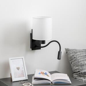 Lampă LED de perete Brilagi NUBILA 1xE27/25W/230V + LED/3W negru/alb
