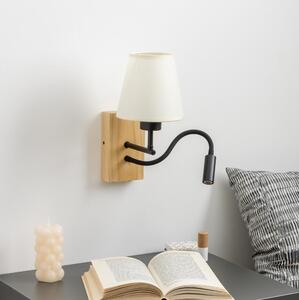 Lampă LED de perete Brilagi NUBILA WOOD 1xE27/25W/230V + LED/3W stejar/crem