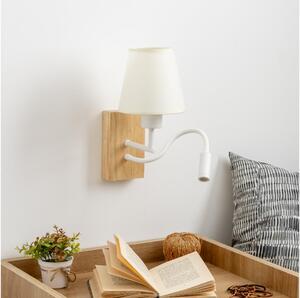 Lampă LED de perete Brilagi NUBILA WOOD 1xE27/25W/230V + LED/3W stejar/crem