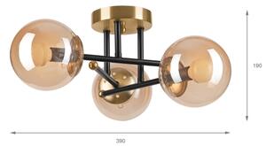 Brilagi - Plafonier aplicat MALIVA 3xE14/15W/230V auriu