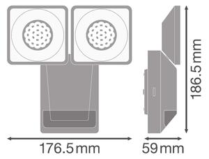 Aplică LED de exterior cu senzor SPOT 2xLED/8W/230V IP55 Ledvance