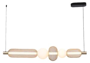 Zuma Line MD2596-5B-3BGT - Lustră LED suspendată SARR pe cablu, 27W/230V, 3000-5700K, auriu + telecomandă
