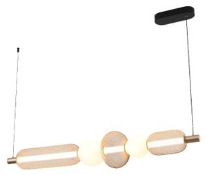 Zuma Line MD2596-5B-3BGT - Lustră LED suspendată SARR pe cablu, 27W/230V, 3000-5700K, auriu + telecomandă
