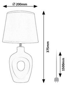 Rabalux 74079 - Lampă de masă MADELOR 1xE14/25W/230V bej