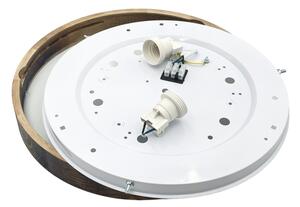 Brilagi - Plafonieră CARVALHO SLIM SMOKEY 2xE27/60W/230V stejar diam. 37,5 cm