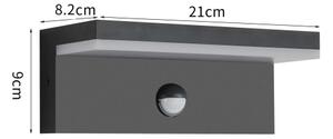 Brilagi-LED Aplica de exterior cu senzor TESSI LED/10W/230V neagră IP54