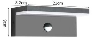 Brilagi-LED Aplica de perete exterior cu senzor TESSI LED/10W/230V antracit IP54