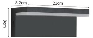 Brilagi - Aplică de perete LED pentru exterior TESSI LED/10W/230V neagră IP54