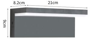 Brilagi - Aplică de perete LED TESSI LED/10W/230V antracit IP54