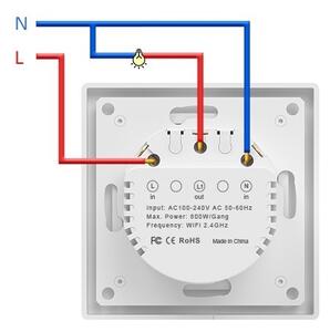 Immax NEO 07538L - Întrerupător inteligent cu 1 buton, 230 V, Wi-Fi Tuya