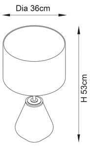 Endon 93059 - Lampă de masă ALYSSIA 1xE27/10W/230V aurie/albastră