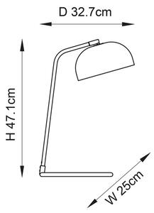 Endon 106336 - Lampă de masă BRAIR, 1xE14/7W/230V, neagră