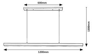 Brilagi - Lustră LED suspendată pe cablu AXIS, 30 W, 230 V, 120 cm, neagră