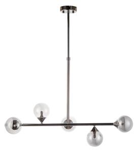Endon 101348 - Lustră pe tijă OTIS 5xG9/3W/230V, crom negru / negru fumuriu