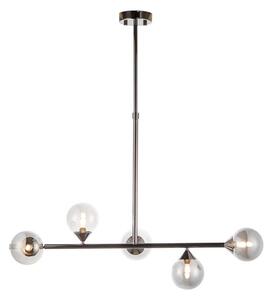 Endon 101348 - Lustră pe tijă OTIS 5xG9/3W/230V, crom negru / negru fumuriu