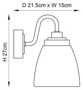 Endon 77088 - Aplica de baie ASHBURY 1xE14/4W/230V IP44 crom lucios