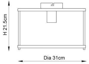 Endon 103112 - Plafonieră HOPTON 1xE27/10W/230V crom mat
