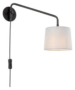Endon 79500 - Aplică de perete CARLSON 1xE14/40W/230V gri/negru