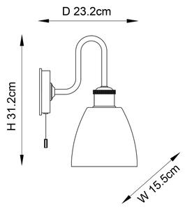 Endon 95506 - Aplica de perete pentru baie PIPER 1xE27/10W/230V IP44 crom lucios