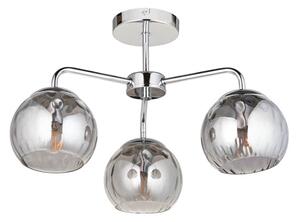 Endon 97971 - Lustră aplicată DIMPLE 3xE14/25W/230V crom lucios/gri fumuriu