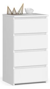 Comoda CL4 cu 4 sertare alb 74 x 40 x 35 cm