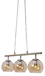 Cottex T2493AA - Lustru pe cablu CAPELLA, 3xE14/40W/230V, fumuriu/maro