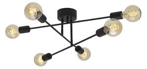 Lustră aplicată BATON 6xE27/60W/230V, negru - Cottex P7216SV