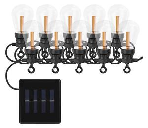 Ghirlandă solară decorativă cu 10 LED-uri, 0,6 W/1,2 V, 4,5 m, IP44, 800 mAh