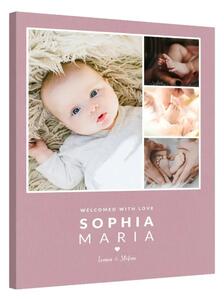 Tablou Personalizat cu 4 poze · Welcome Baby