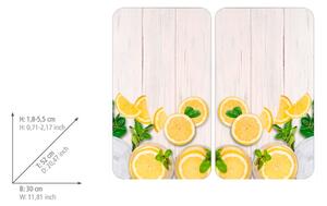 Protecții de aragaz 2 buc. din sticlă temperată 52x30 cm Lemons – Wenko
