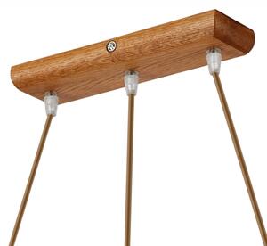 Lustră pe cablu AIDA 3xE27/60W/230V, diam. 25 cm, stejar