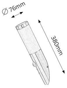 Aplică de exterior cu senzor INOX TORCH 1xE27/25W/230V IP44 Rabalux 8266