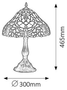 Lampă de masă cu abajur din sticlă vitrată Tiffany MIRELLA 1xE27/60W/230V Rabalux 8090