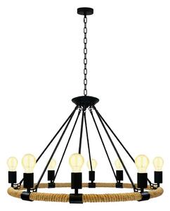 Lustră pe lanț ROPE ARTHUR 8xE27/20W/230V