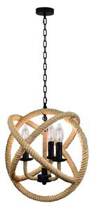 Lampa suspendata ROPE GLOBO 3xE14/10W/230V