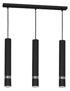 Lustră suspendată pe cablu JOKER 3xGU10/25W/230V negru/crom lucios