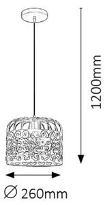 Rabalux 2156 - Lustră ALESSANDRA 1xE27/60W/230V negru