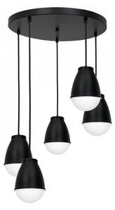 Lustră pe cablu CARYON 5xE14/60W/230V negru rotund