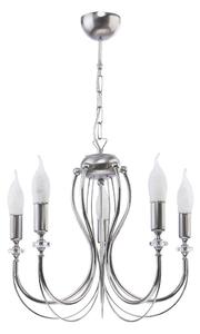 Jupiter 1688 - Lustră pe lanț MELANI 5xE14/40W/230V argintiu